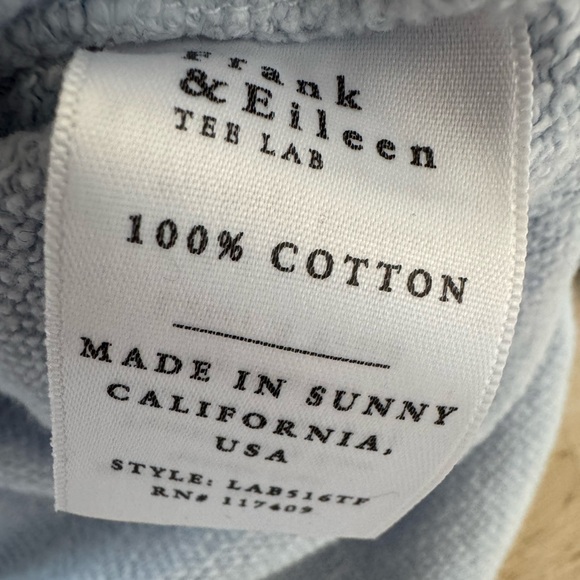 Frank & Eileen Anna Long Sleeve Capelet Triple Fleece Saltwater Blue Size Small - Picture 7 of 8